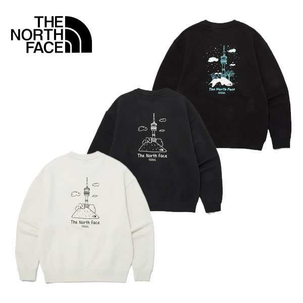 \ポイントアップ/【THE NORTH FACE】ザ ノースフェイス メンズ ソウル エディション スウェット NM5MQ5 BLACK WHITE メンズ レディース ユニセックス スエット トレーナー【韓国 / KOREA ライセンス】【日本未入荷】【正規品】【予約商品】|ラグゼアンダーウェアショップ