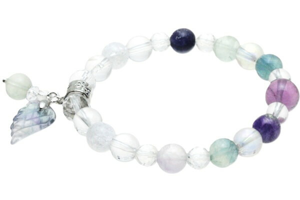 楽天市場】希少 マルチカラー エンジェルフェザー フローライト 10mm