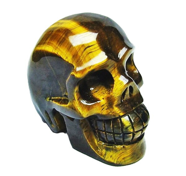 楽天市場】パワーストーン タイガーアイ 天然石 スカル 骸骨 髑髏