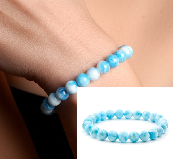 楽天市場】アイスラリマー 12mm玉ブレスレット AAAグレード