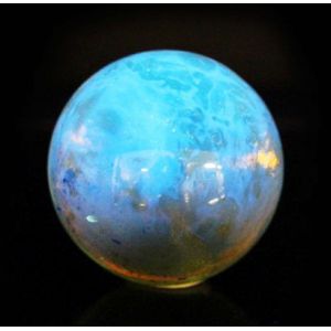 丸玉! ブルーアンバーAAA 琥珀 21-25mm 1個｜ＬＵＺ-光