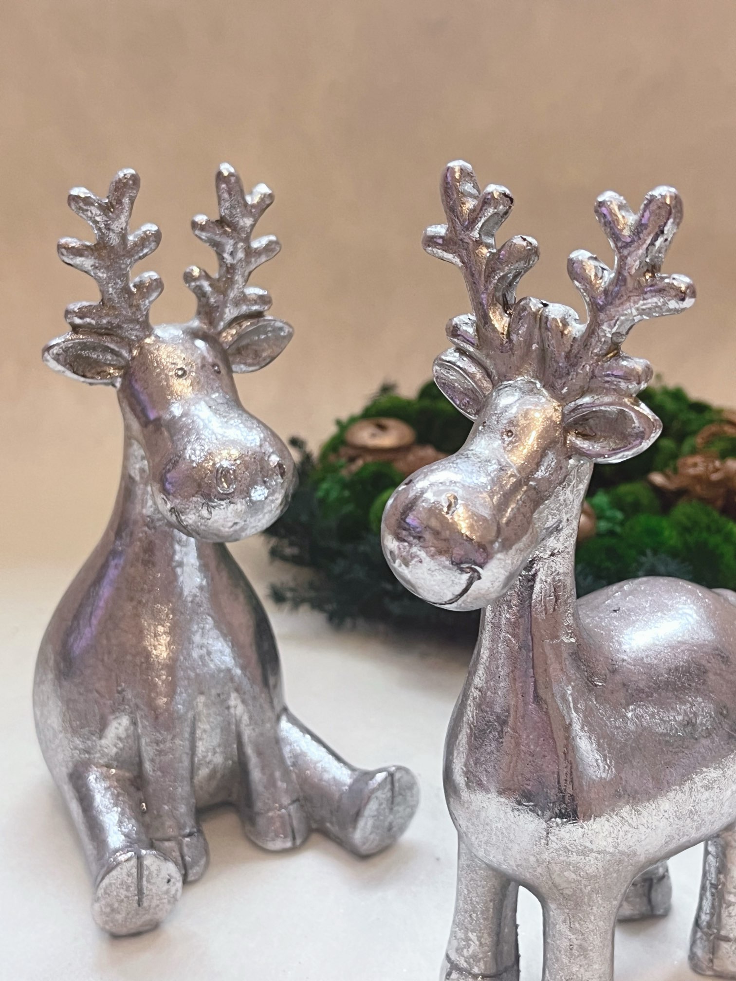 楽天市場】ゴールドトナカイオブジェ：シッティング クリスマス