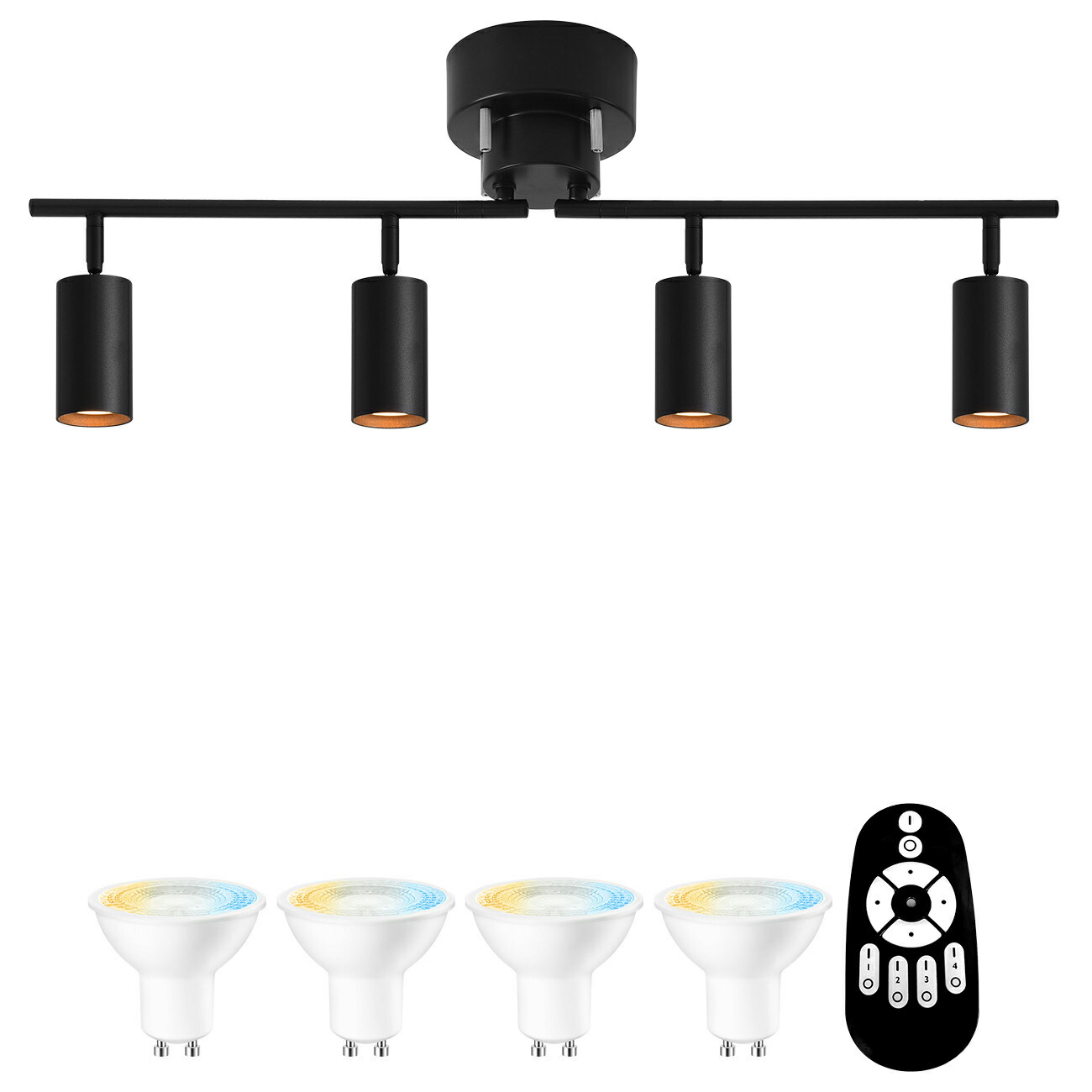 楽天市場】シーリングライト 4灯 スポットライト 450LM 6畳 8畳 消費