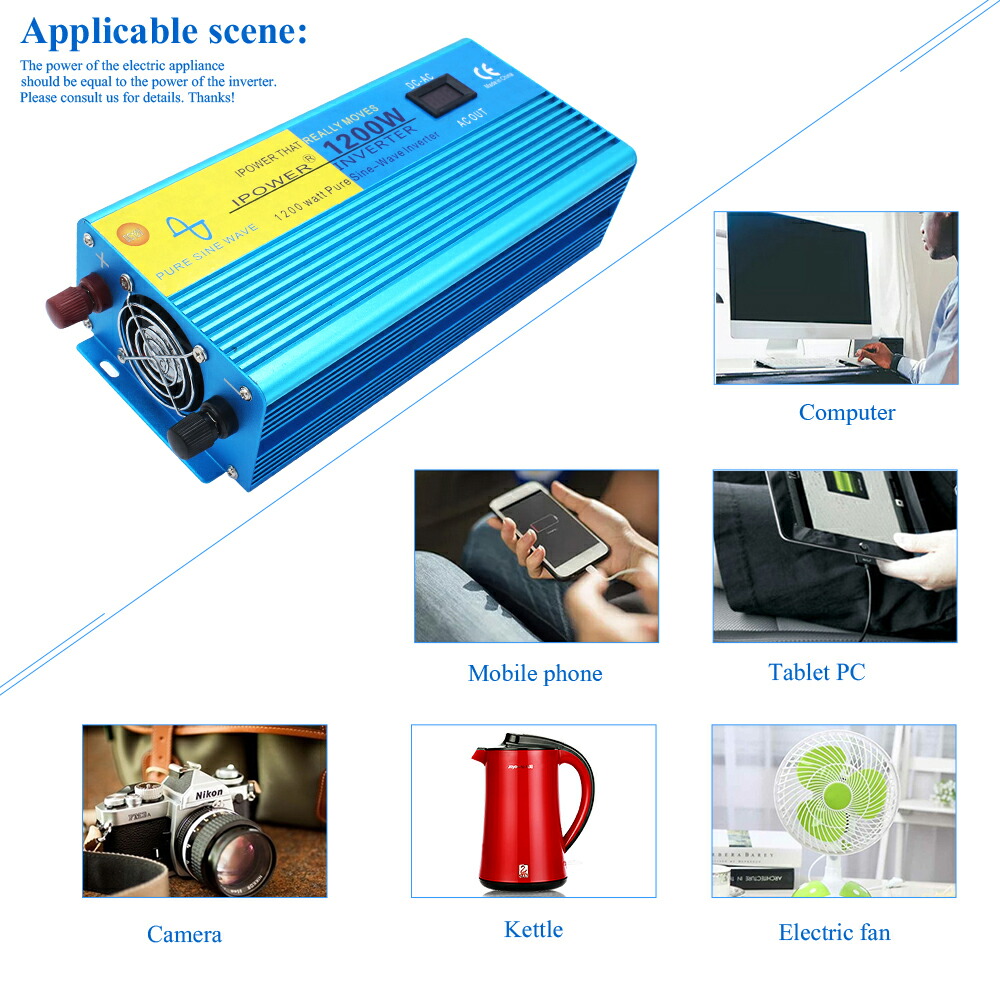 永久保証 インバーター カーインバーター 正弦波 12v 100v 10w 最大2400w Dc 車載充電器 Ac 正弦波 50 60hz 直流 交流 カーインバーター 車中泊グッズ スマホ充電 アウトドア 緊急 防災用品 キャンプ 自動車 アウトドア Lvyuan リョクエン Lvyuan店送料無料
