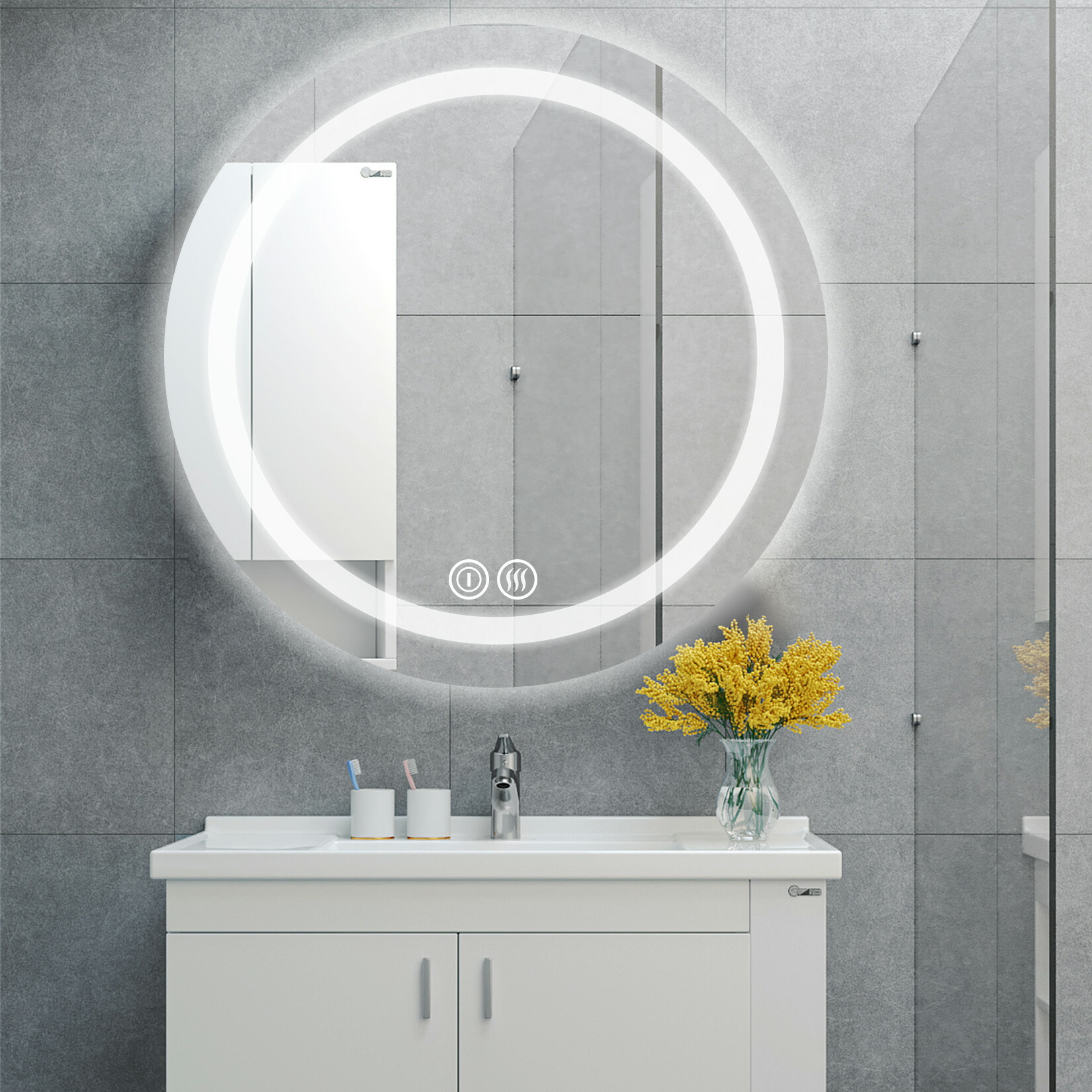 ライト付き 三色調光 浴室鏡 流行 浴室用化粧鏡 10 Off 最大5 クーポン かわいい 円型ミラー 洗面鏡 Led 洗面所 Ledミラーライト 丸型ミラー 女優ミラー 壁掛け 明るい 曇り止め メイク 壁掛ミラー おしゃれ 照明 コンパクト 円型ミラー 美容室用ミラー 防水 流行