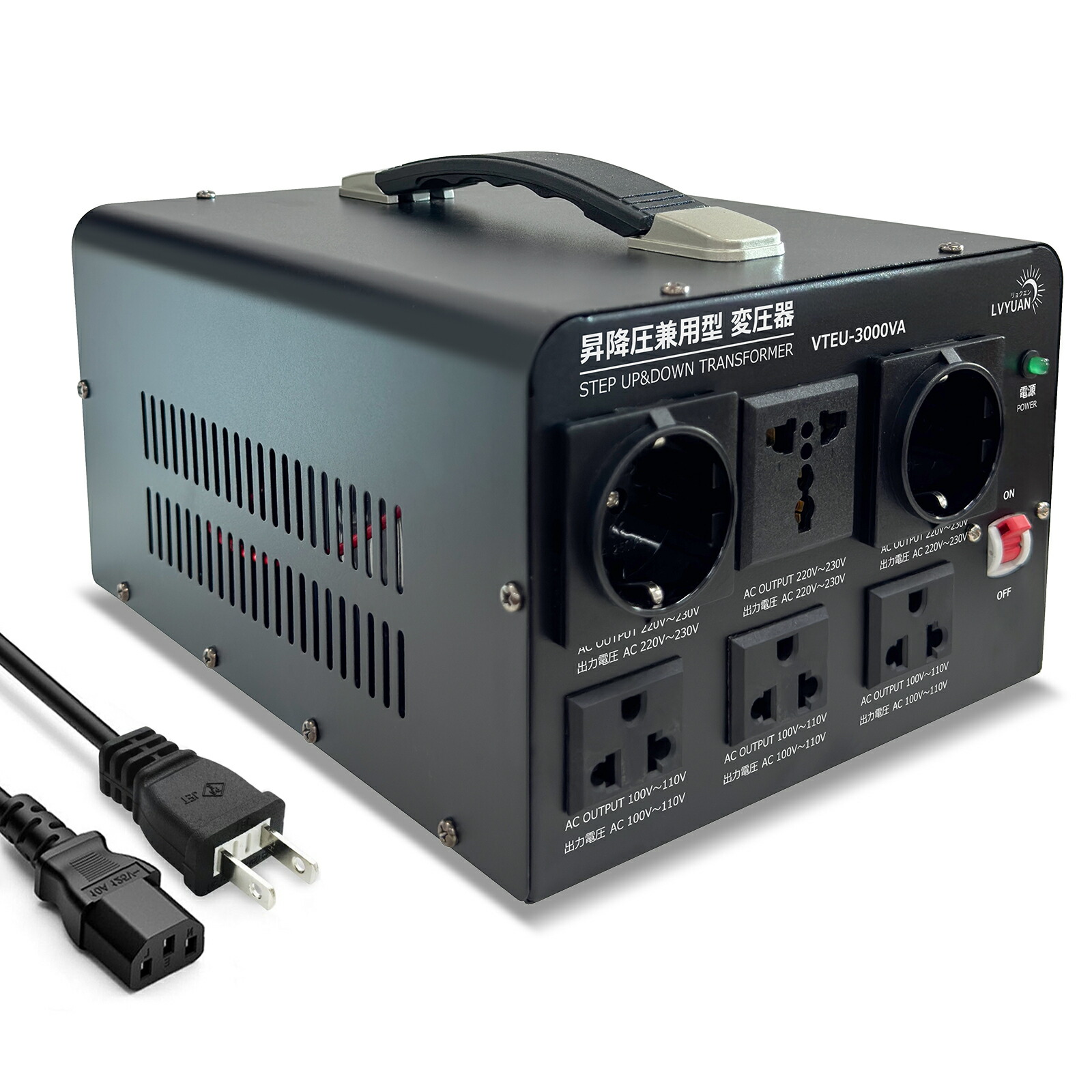 【百貨店SALE眼球通貨価値★15％OFF】 LVYUAN 繰り上げるトランス状態 落ちこむトランス状態 3000W 外国で国内両用型変圧器 降圧・昇圧兼用型 変圧器 携帯型トランス状態 【外国で備品相応う 変圧器】3000VA 100V/110V-220V/240V 大まか取り替えっこ