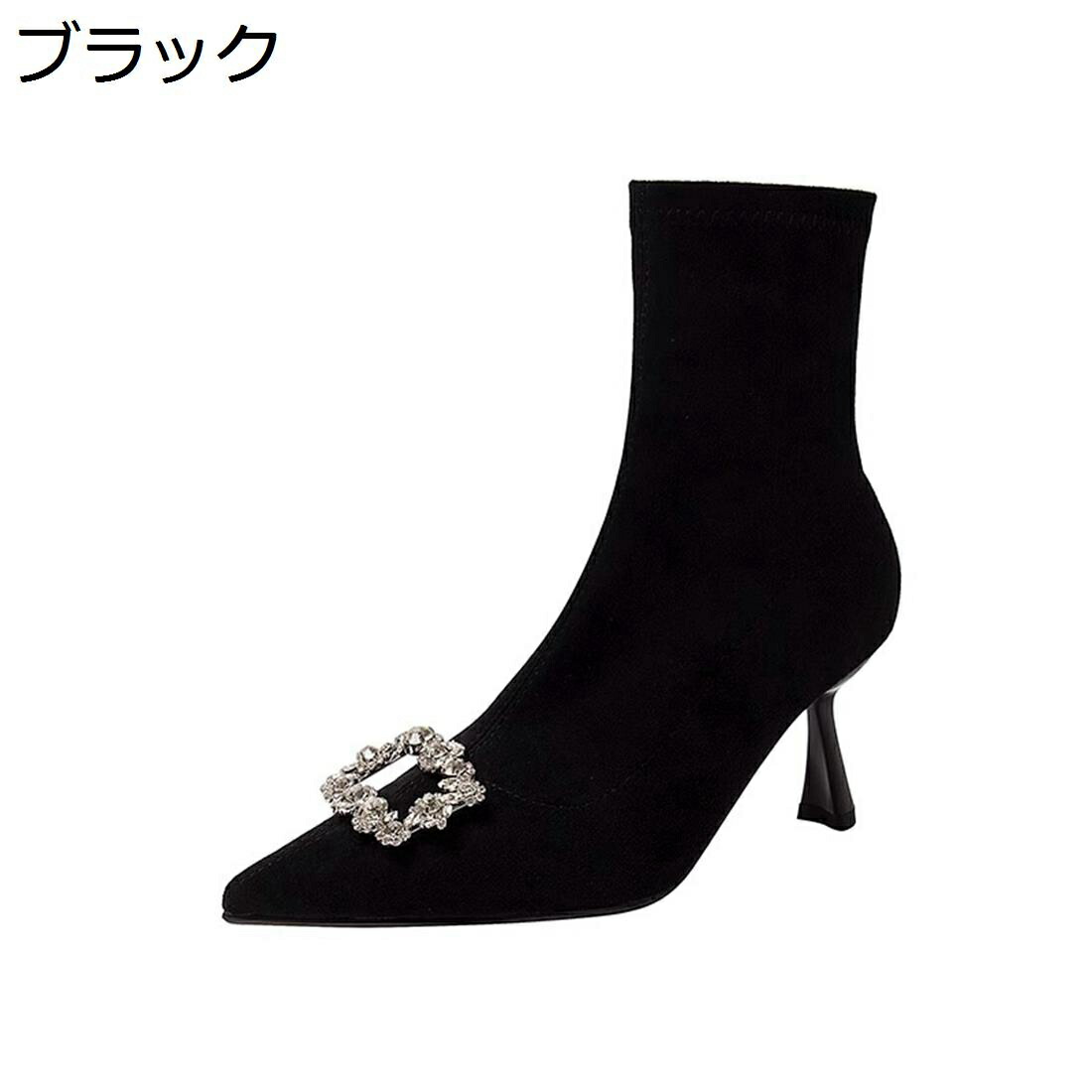 【今日このごろ押さえる、超買得30％OFF引き換え証、2度潮どき皆無】ショートブーティー スエードクロス 秋冬ブーツ  レディース 7珊踵 ポインテッドトゥ ピン踵 軽さ 分かりやすい ハイヒール 無地 防寒 歩き分かりやすい 疲れにくい 秋冬ブーツ 商行為 通いオ