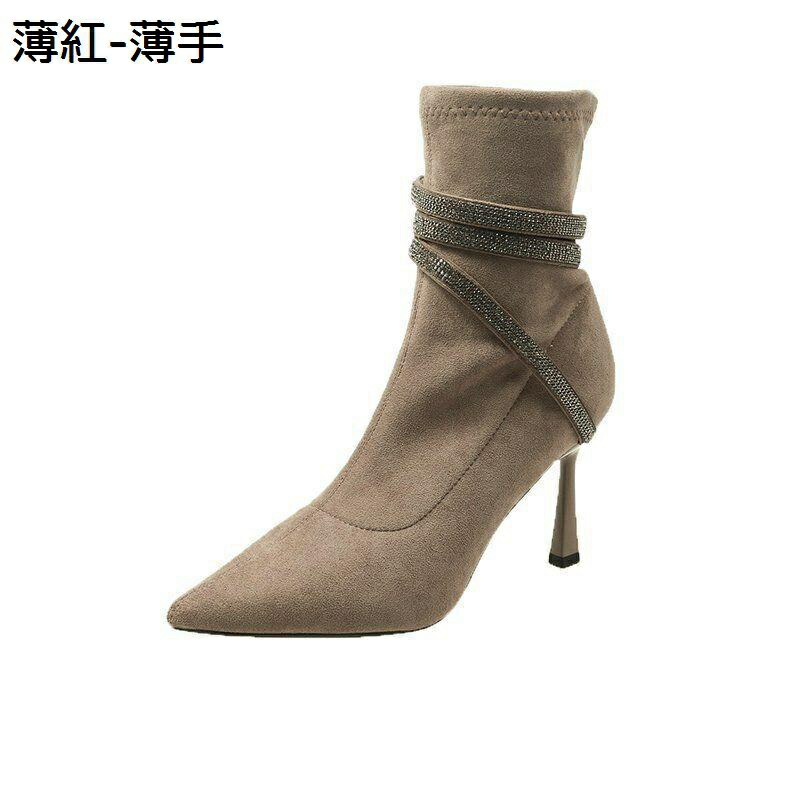 【今日このごろ制限事項、超買得30％OFF引き換え証、2度潮合い皆無】靴下ブーツ ブーティ レディース スエードクロス ニットソックスブーツ ピン踵9糎 秋冬 気が大きい大きさ 無地 歩き分かりやすい 雅びやか 好いたらしいめ 今めかしい 伸ばすこと 通い 執務室 オシャレ