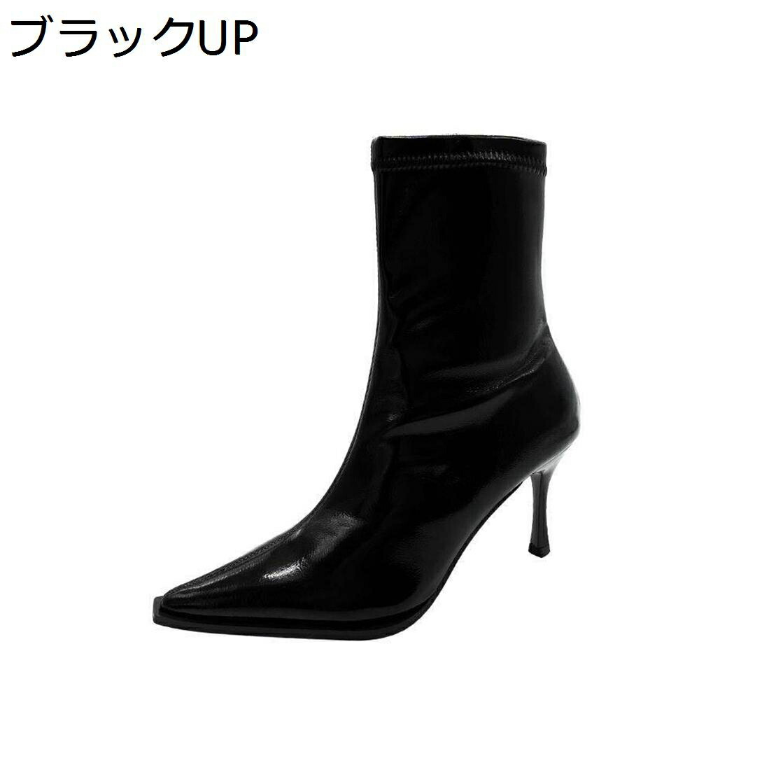 【今日このごろ制限事項、超買得30％OFF引き換え証、2度潮合い皆無】ショートブーティ ポインテッドトゥ レディース 遊撃手ブーツ 歩き分かりやすい ピン踵8糎 分かりやすい 秋冬ブーツ 片方ファスナー 心地よい パステル色の 美影ぼうし ハイヒール 気が大きい大きさ