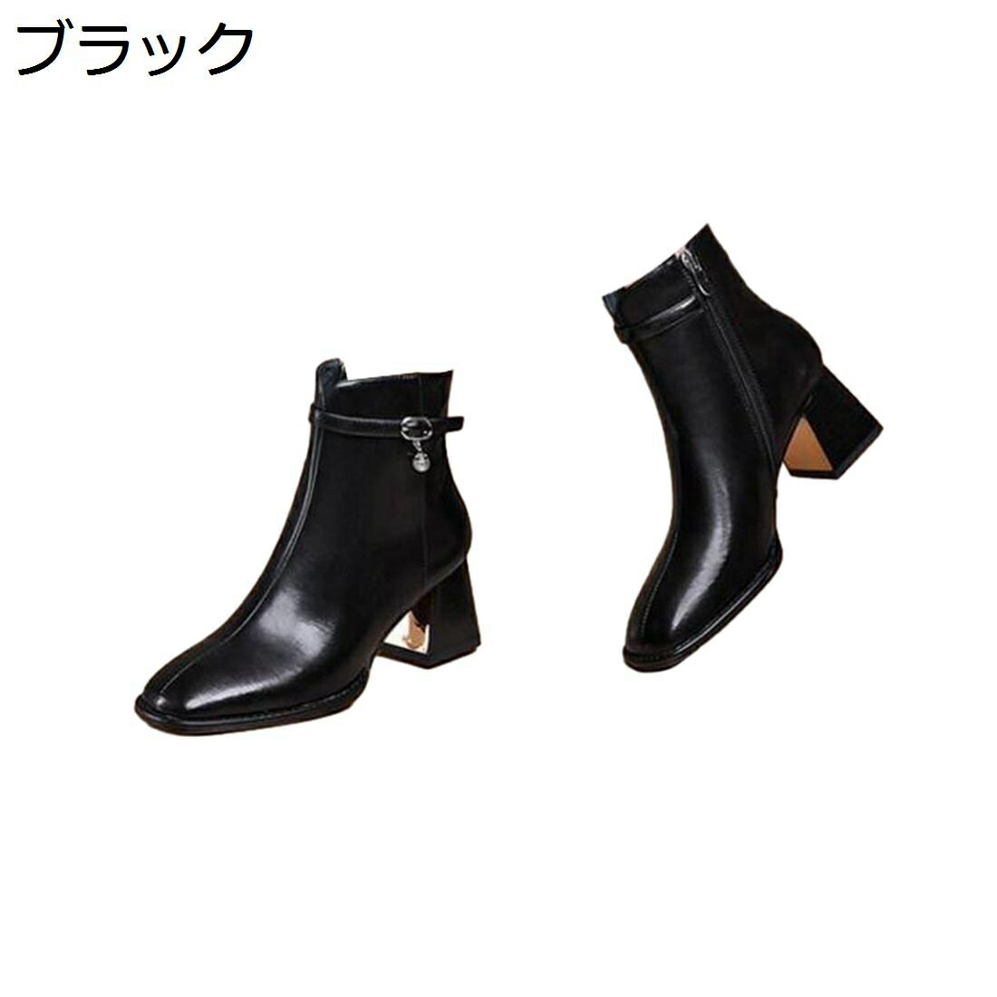 【今日このごろ押さえる、超買得30％OFF引き換え証、2度潮どき皆無】ショートブーティー 冬用 ラウンドトゥ レディース靴 pu ブーツ スクエアトゥ 遊撃手 太め踵 流行り物 好いたらしいめ 防寒 歩き分かりやすい 疲れにくい 軽さ 美脚 一方ならずない 商行為 通