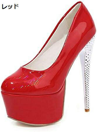 【全店通用25％OFFクーポン】セクシー パンプス ハイヒール 15cm キャバ ピンヒール 厚底 ストーム付き パンプス 痛くない キャバサンダル 黒 白 赤 グリーン ピンク 安定感 低反発クッション 疲れにくい 美脚｜大森麗萱