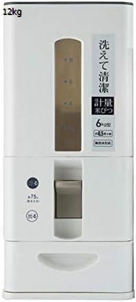 【全店通用25％OFFクーポン】計量 米びつ 計量こめびつ おしゃれ 密閉 虫除け 無洗米 防湿 12kg ライスボックス 米入れ キッチン収納 保存容器 鮮度を保ち 洗える ホワイト｜大森麗萱