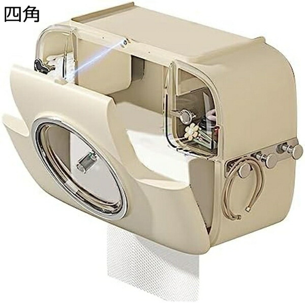 【25%OFFクーポン】ティッシュ ボックス ホルダー ウォール マウント ウォール マウント ティッシュ ホルダー パンチフリー 壁掛けトイレットペーパーディスペンサー　ティッシュボックス フェイスタオル収納ボックス 家庭用 アパート用 バスルーム キッチン