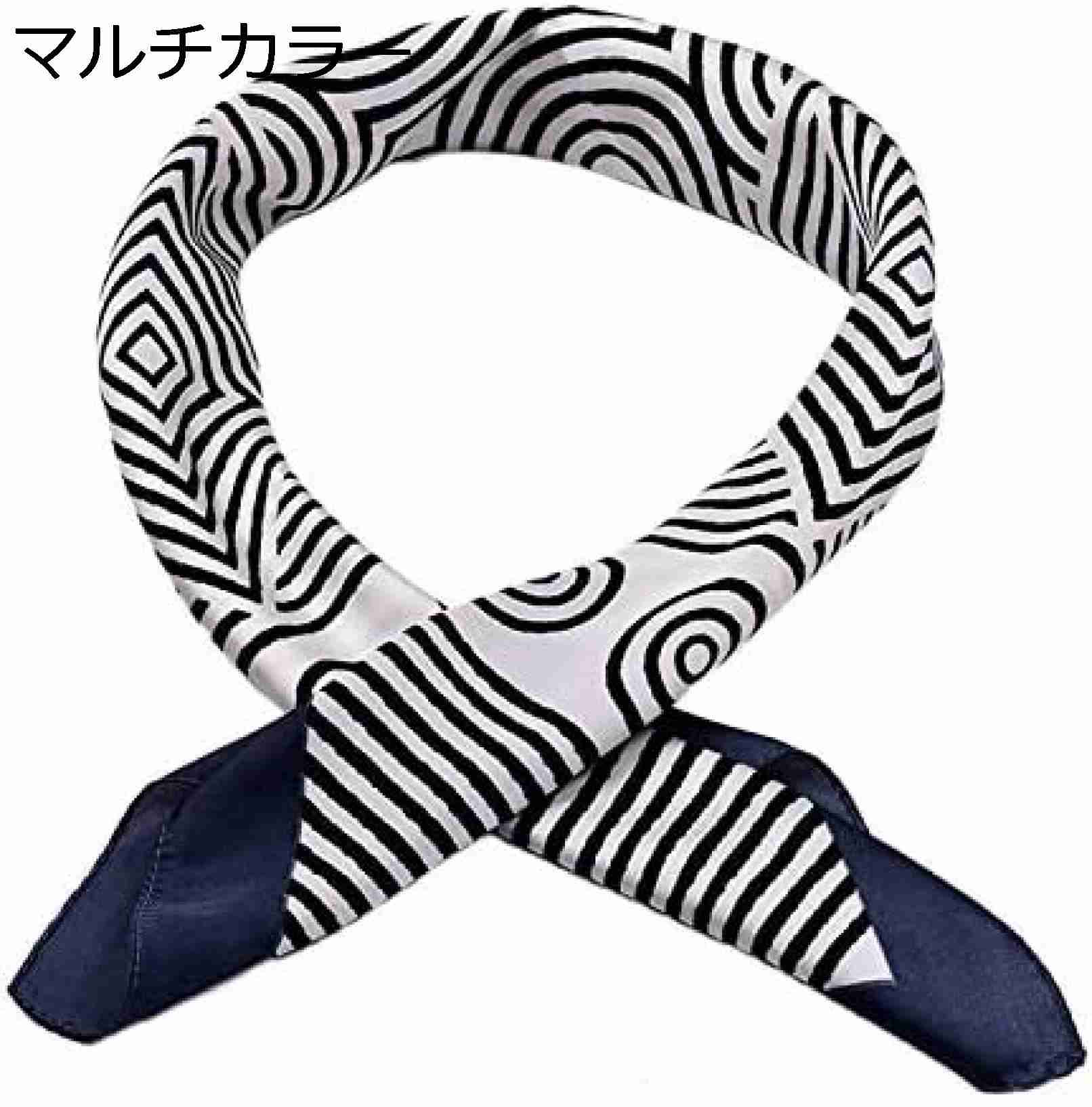 【今日このごろ制限事項、超買得30％OFF引き換え証、2度潮合い皆無】耐久性 えり巻き 縞模様刷り上げる まっ四角 四季 えり巻き 雅びやか シル足懸かり 繻子 人懐っこい手当たり 多役立つこと 表どおり お上さん 70*70糎 好いたらしいな : (Color Multi-col