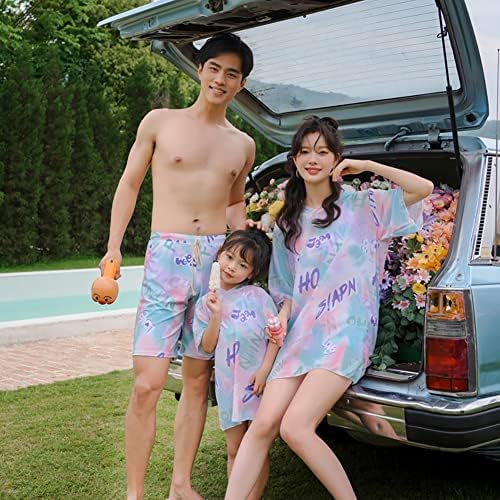 【25％OFFクーポン】水着 親子ペア セパレート タンキニ 水着セット お揃い 体型カバー オシャレ カップル ママ 親子水着 リゾート キッズ水着 男