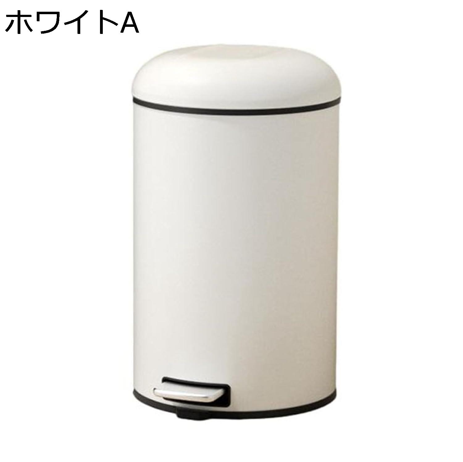 【25%OFFクーポン】ゴミ箱 ふた付き 9L ダストボックス 丸型 ペダル式 ごみ箱 スリム おしゃれ 抗菌 消臭 密閉 音無し 部屋 キッチン リビングルーム トイレ 浴室 オフィス用 スチール ホワイト