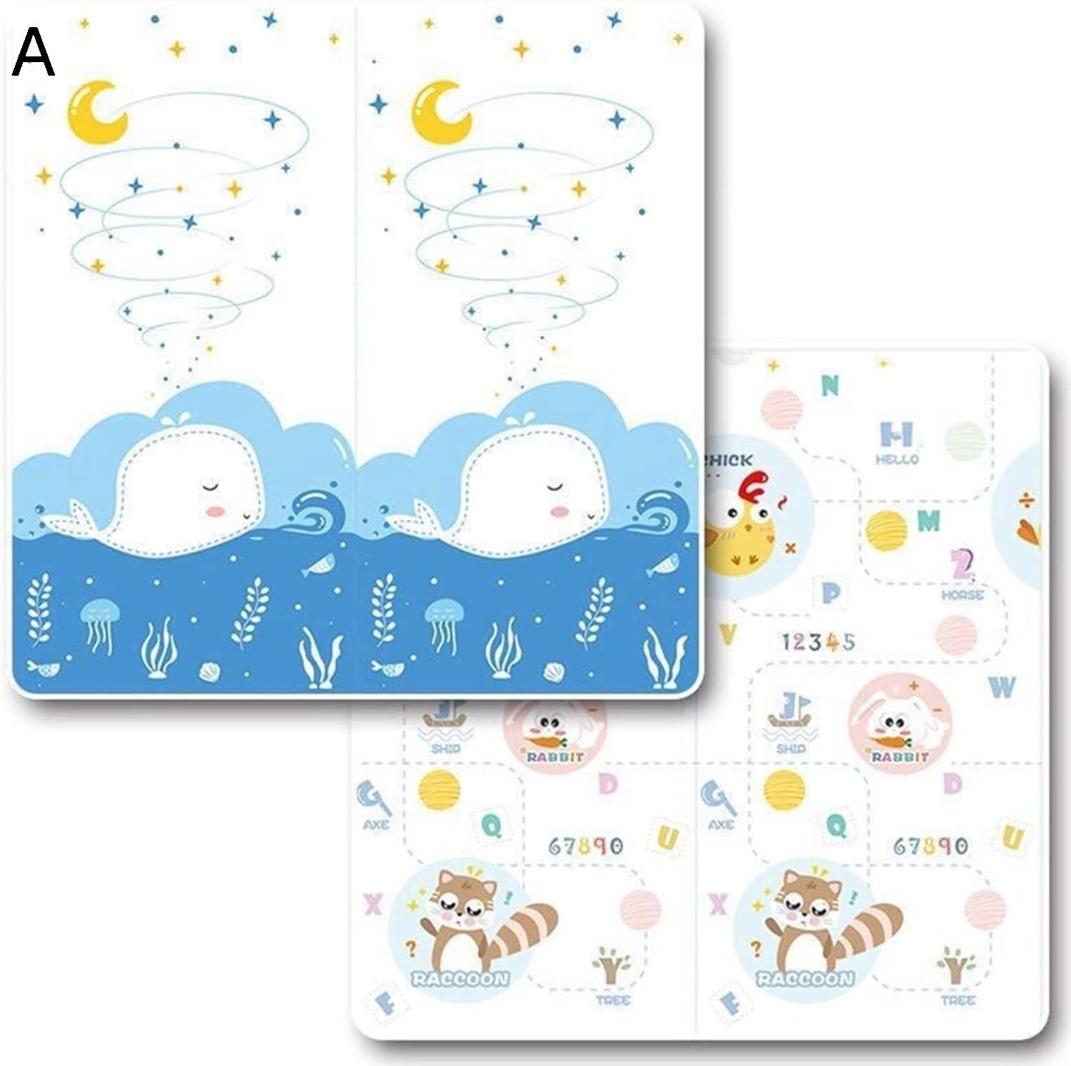 【25%OFFクーポン】ベビーマット 200*180*1cm ベビープレイマット 折りたたみ 子供 薄手 厚手 キッズ用プレイマット ジョイントマット 防水 防音 清掃簡単 衝撃緩和 収納 安全素材 出産祝い ルームマット フロアマット 自宅＆外遊び 遊べる お昼寝マット プレゼント