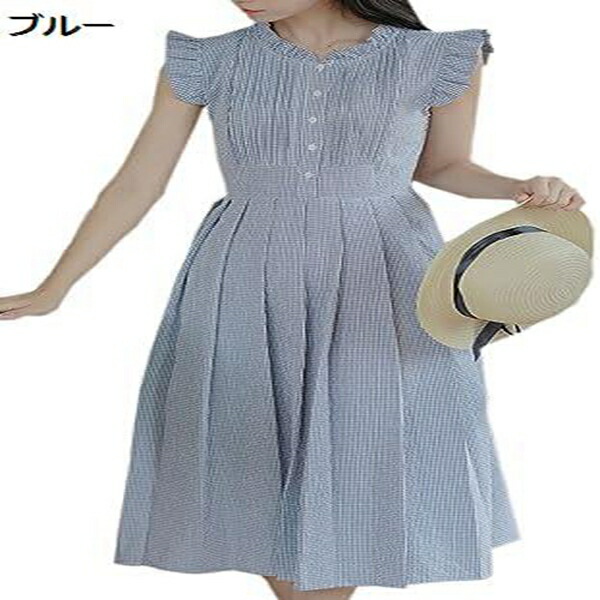 【全店通用25％OFFクーポン】ワンピース ロングワンピース レディース チュニックワンピース スタンドカラー 袖なし Aライン フレア 綿 ピンストライプ カジュアルワンピース 無地 シンプル 通勤 おしゃれ ゆったり 体型｜大森麗萱