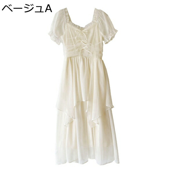 【25％OFFクーポン】ワンピース レディース 夏 半袖 ドレス S～XL Aライン かわいい デート 着痩せ ファッション カジュアル ゆったり きれいめ サマードレス リゾートワンピース 6,165円