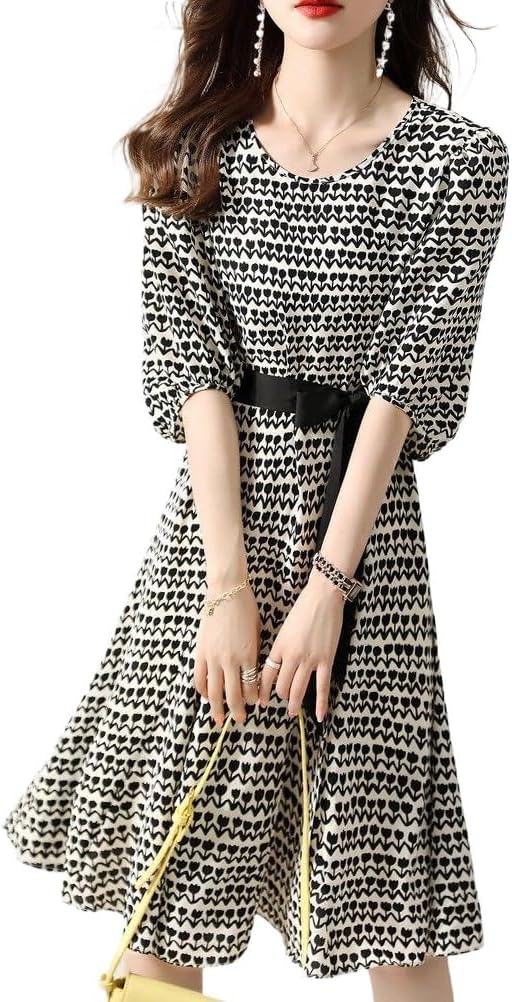 レディース ワンピース シフォンワンピース ドレス 半袖ワンピース 短いワンピース ミドル丈ドレス 夏服 半袖 エレガント 甘い ハイウエスト カジュアル デート 通勤 普段着