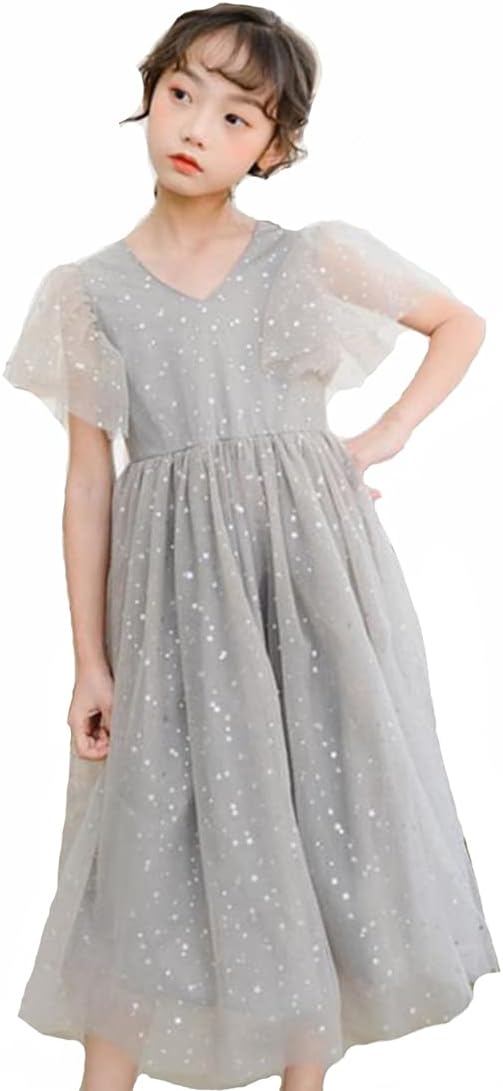 【25％OFFクーポン】ガールズ ワンピース 子供ドレス お姫様ドレス キッズワンピース チュール 女の子 子供服 発表会 結婚式 誕生日 フラワーガールドレス ロングスカート普段着 カジュアル110-165CM