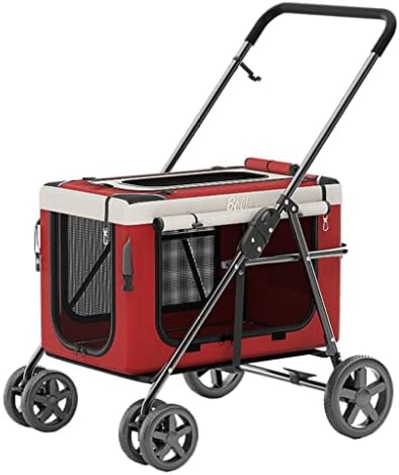 ペットカート 犬 2匹 バギー ベビーカー 子犬猫 小型犬 猫 多頭 犬のベビーカー カート 4輪 軽量コンパクト 折りたたみ 組み立て簡単|大森麗萱