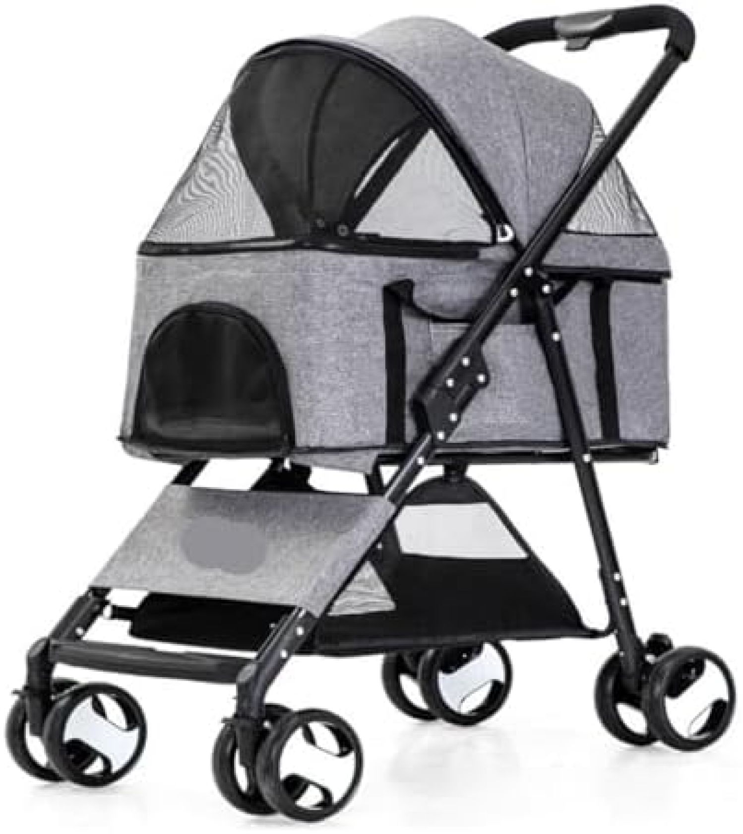 ペット用ベビーカー ペットベビーカー 四輪ペットベビーカー 折りたたみペットベビーカー 軽量ペットベビーカー 屋外ペットベビーカー 犬 バギー｜大森麗萱