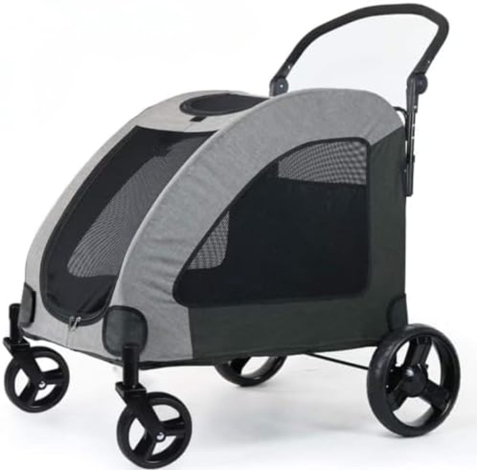 ペットカート ドッグカート キャリー 大型犬 多頭中小型犬 ペットバギー 折りたたみ式 ペット用バギー 大型犬 老犬 お勧め 耐荷重70Kg 進化二代目 長さ97×幅80×高さ108cm|大森麗萱