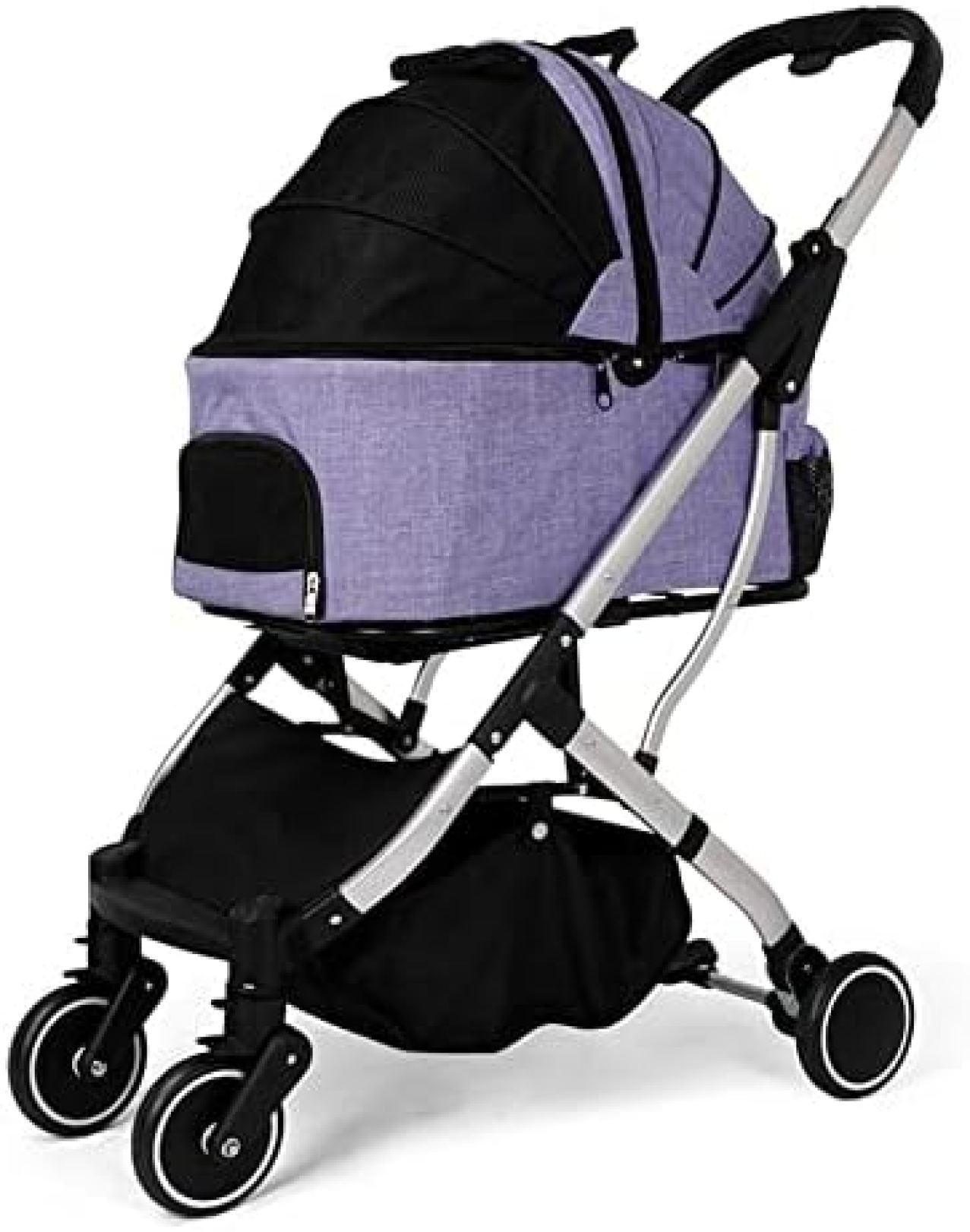 ペットカート ベビーカー バギー 犬 猫 多頭 小型犬用の折りたたみ式ペットストローラー 取り外し可能な犬のジョギングトロリー 高密度EVA衝撃吸収ホイール 組み立て簡単 お出かけ 介護用 ペット用ベ|大森麗萱