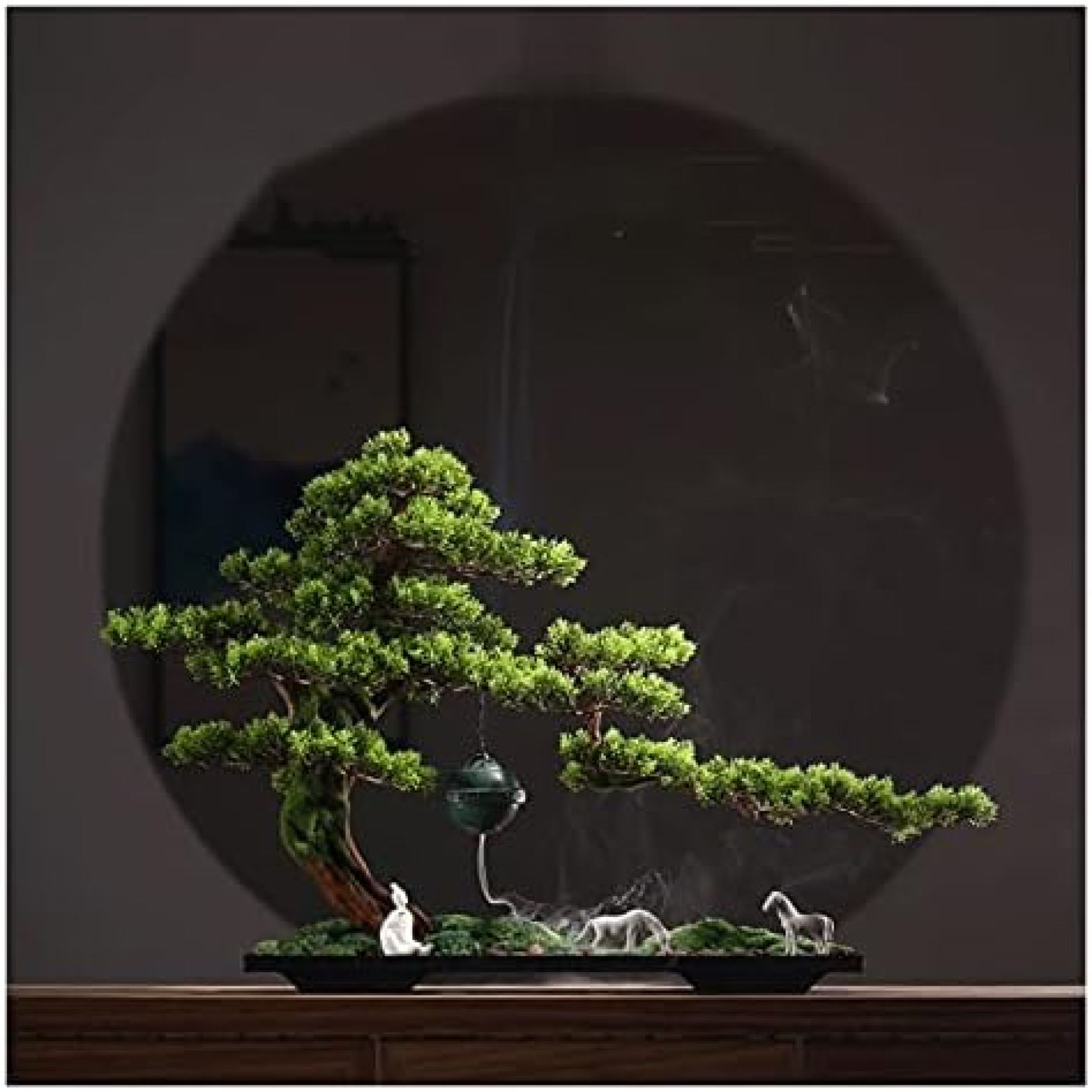 人工観葉植物 人工ツリーシミュレーションツリー盆栽 ホテルエントランスホームデコレーション 19インチ 人工盆栽｜大森麗萱