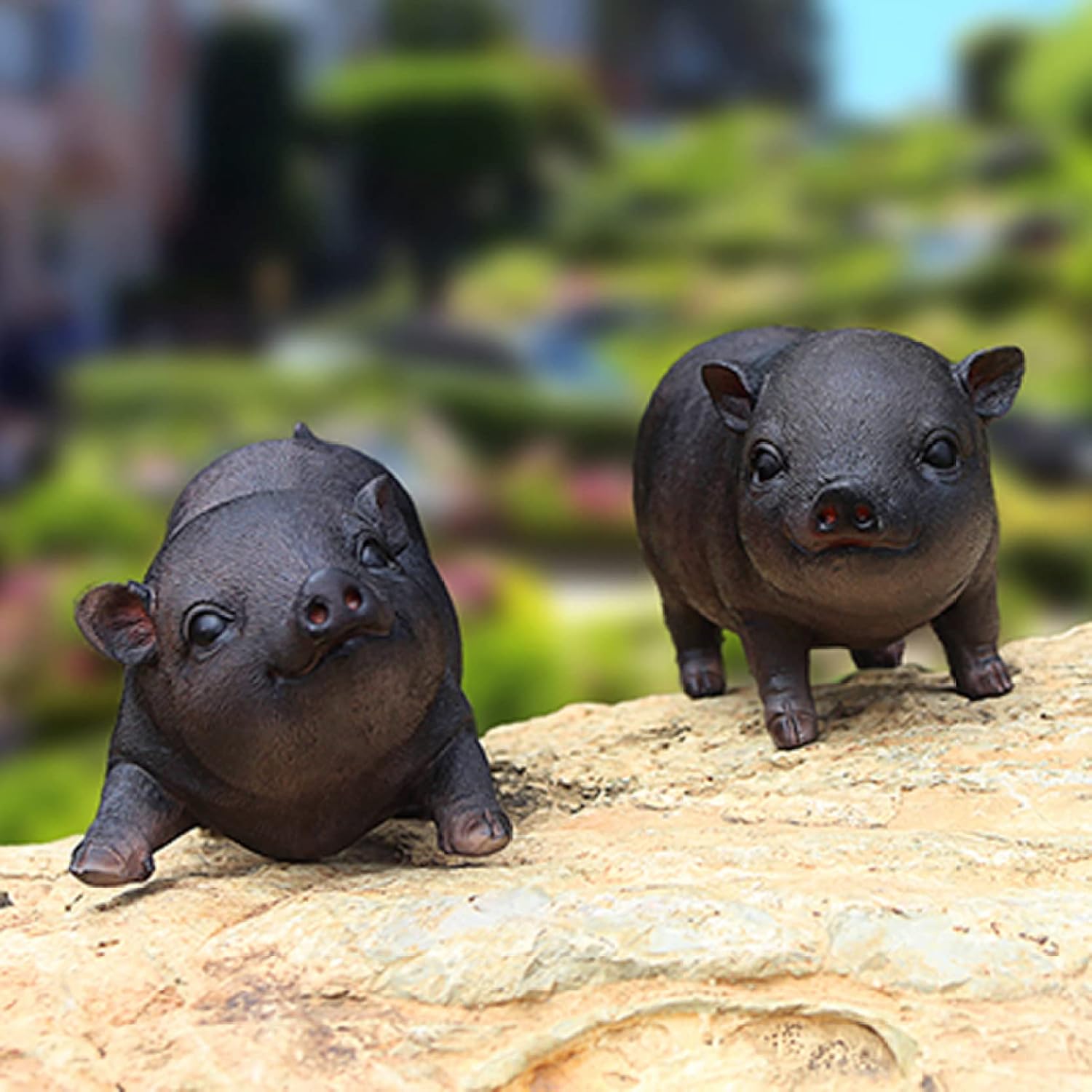 【25%OFFクーポン】ぶた 置物 ブラック 置き物 雑貨豚 ブタ インテリアオブジェ かわいい 癒しグッズ アンティーク雑貨 おしゃれ キュート カワイイ置物 ぶた エスニック インテリア B デコレーション 動物 キュー