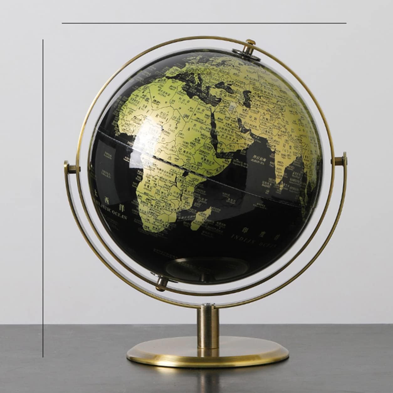 【全店通用25％OFFクーポン】世界地図 置物 卓上インテリア ギフト プレゼント おしゃれ 贈り物 クリスマス 父の日 還暦 記念日 世界地図 インテリア 英字表記 雑貨 M クラシック インテリア雑貨 合金 グリーン 世界｜大森麗萱