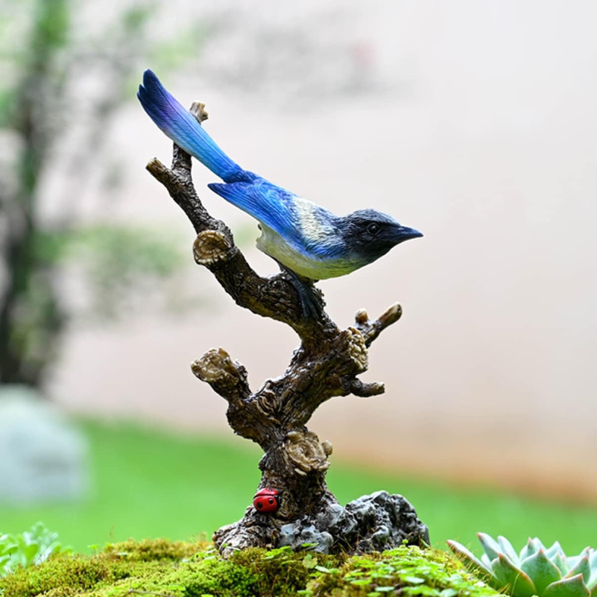 楽天市場】鳥オーナメント 玄関 卓上 F ガーデンオーナメント とり