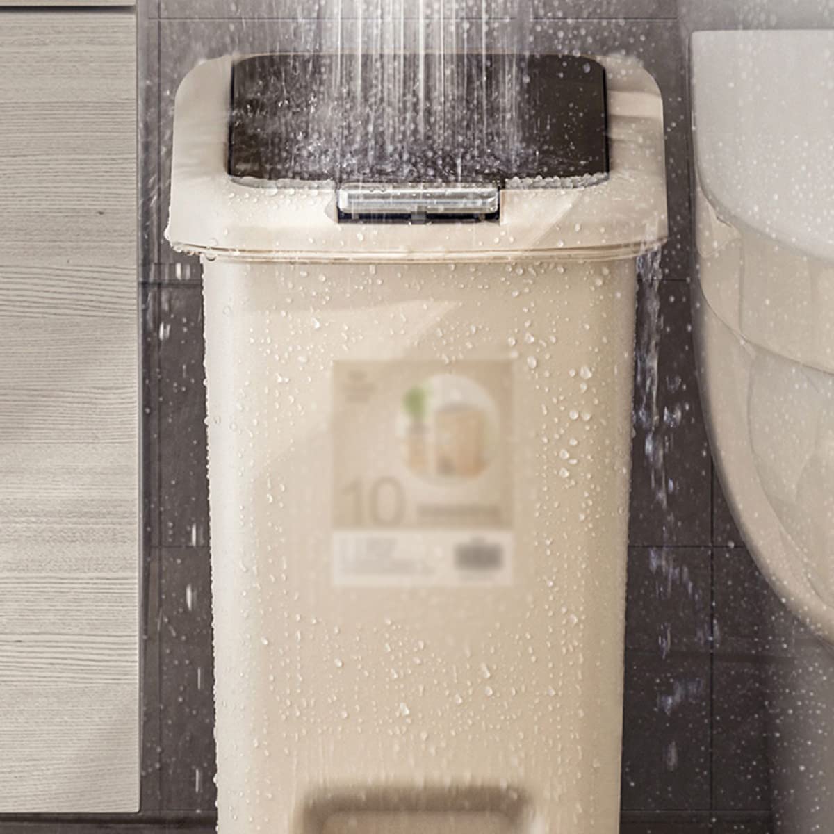 【25%OFF引き換え証】紙くずかご 15L ペダルオープンスリム 紙くずかご 20リッター オレンジ色 ソロウ ペダル式 王冠付き添い人 両開き 20L 抗菌処理 カテゴリー化 棚下 カウンタ下 か細い 勝手もと 角型 高さ揃う 白いこと ブラッ ゴミ箱-インテリア・寝具・収納