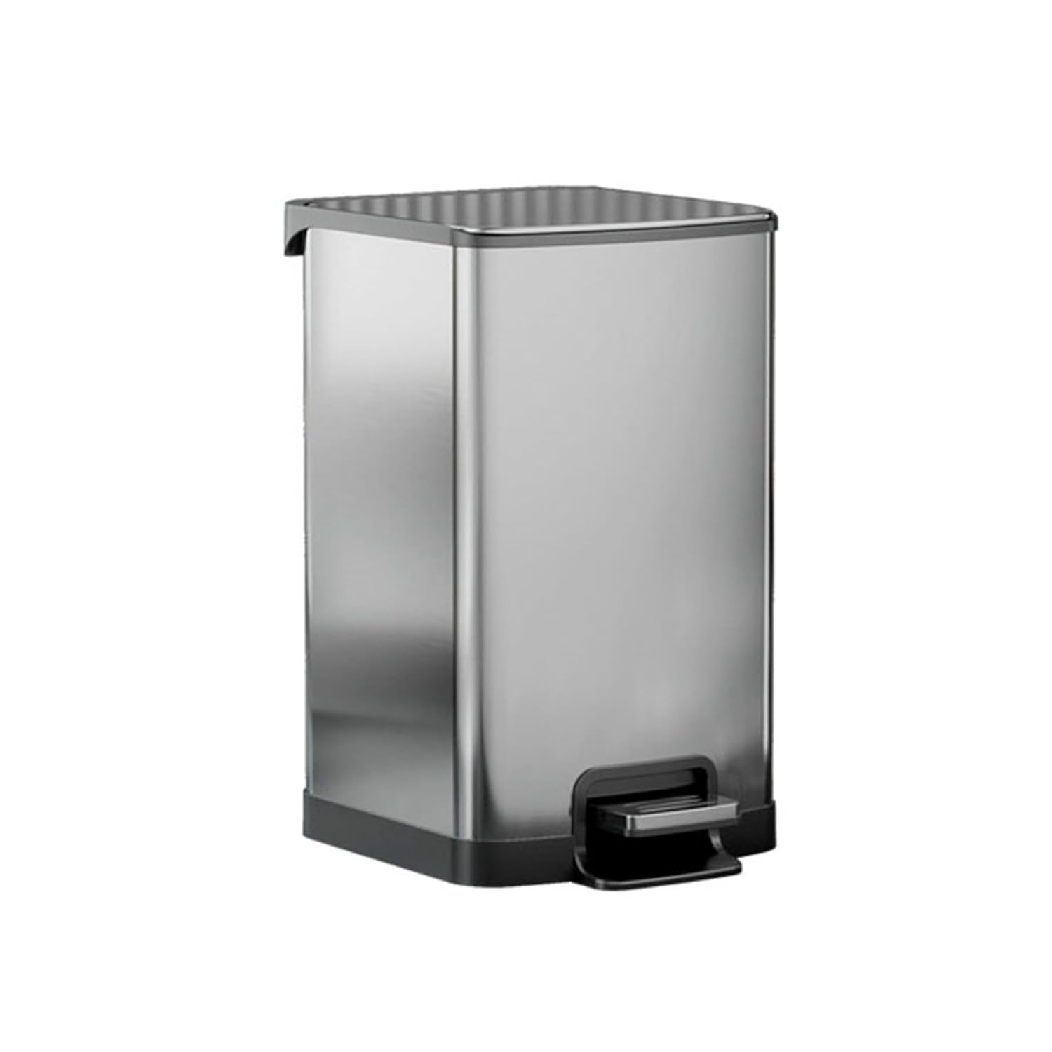 ゴミ箱 ふた付き 14L ダストボックス 角型 ペダル式 ごみ箱 スリム おしゃれ 抗菌 消臭 密閉 音無し 部屋 キッチン リビングルーム トイレ 浴室 オフィス用 スチール シルバー