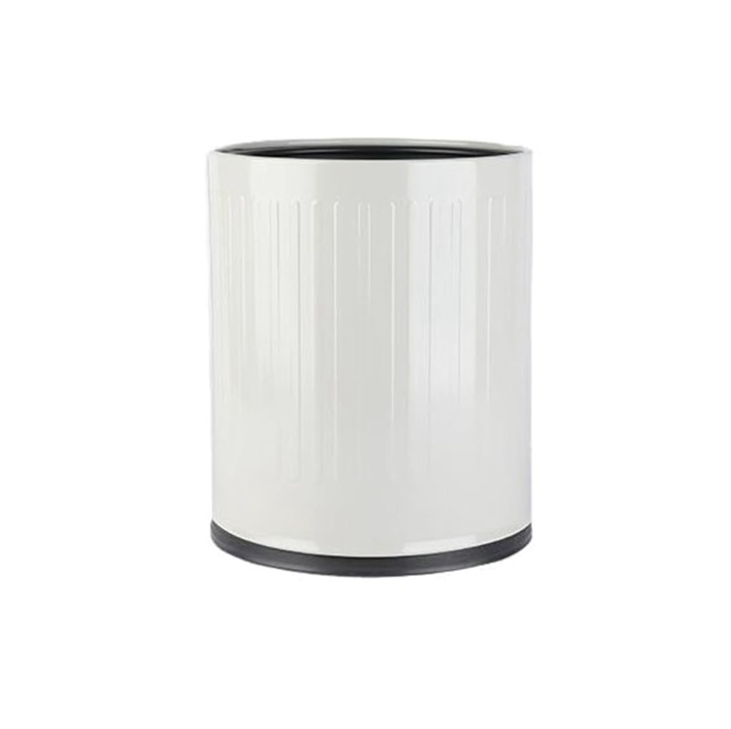 ゴミ箱 フタなし 10L ダストボックス 丸型 ごみ箱 ゴミ袋が見えない スリム おしゃれ シンプル 抗菌 部屋 キッチン リビングルーム トイレ 浴室 オフィス用 スチール ホワイト