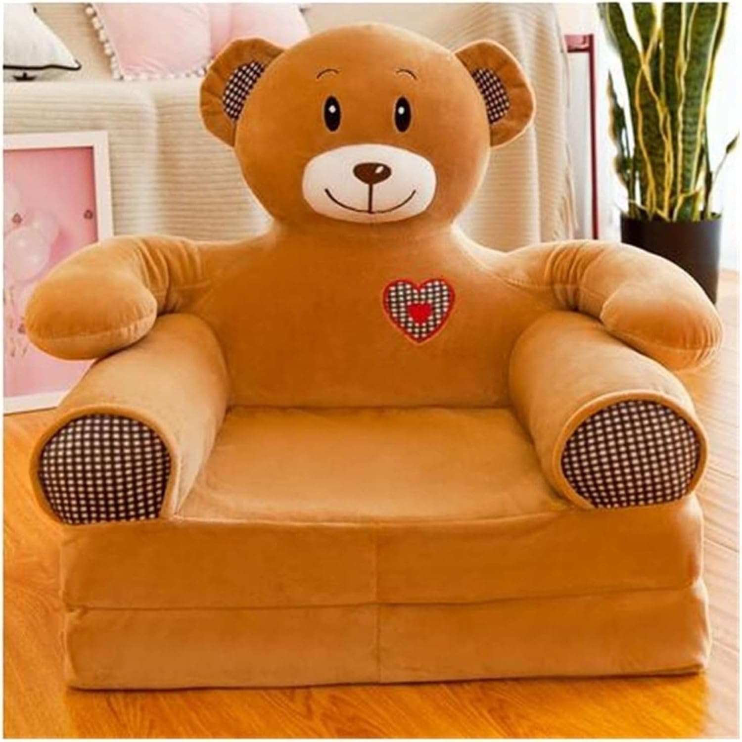 【25%OFFクーポン】ベビーソファー 子供用 ソファー 折りたたみ式 キッズソファーベッド 軽量 動物 ふわふわ 座布団 かわいい 座椅子 背もたれ 手すり付 洗える 気持ちいい 赤ちゃん 幼児 贈り物 出産祝い ブラウン