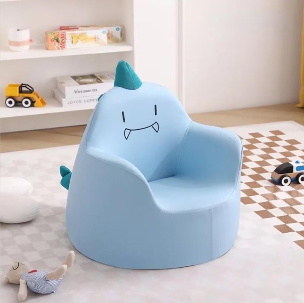 子どもソファー キッズソファー ベビーソファー 子供用 ソファー 赤ちゃん 可愛い ふわふわ 防水 弾力性 室内 PU スポンジ インテリア プレゼント 背もたれ 動物 座椅子 一人掛け 恐竜 ブルー