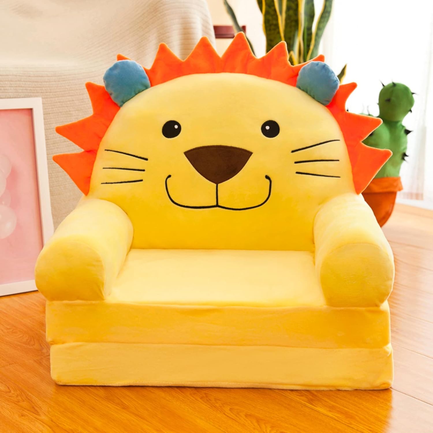 【全店通用25％OFFクーポン】ソフトチェア 座布団 チェア椅子カウチソファーベッドラウンジ ぬいぐるみソファ シングルソファー 折畳マット アームチェア 子供用 キッズ用 大人用 ペット用 ふわふわ 安定 低反発 お洒落 5｜大森麗萱