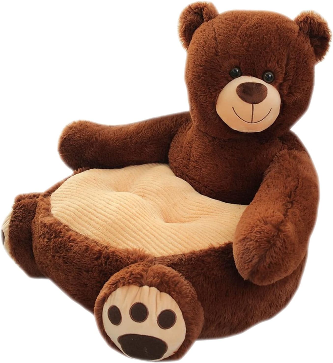 幼児のぬいぐるみクマのキャラクターチェア、テディベアチェア、キッズソファアームチェア、家庭用ソファアームレストチェア、子供 椅子、柔らかくふわふわ、弾力性があり、くまぬいぐるみシート、保育園の装飾子供