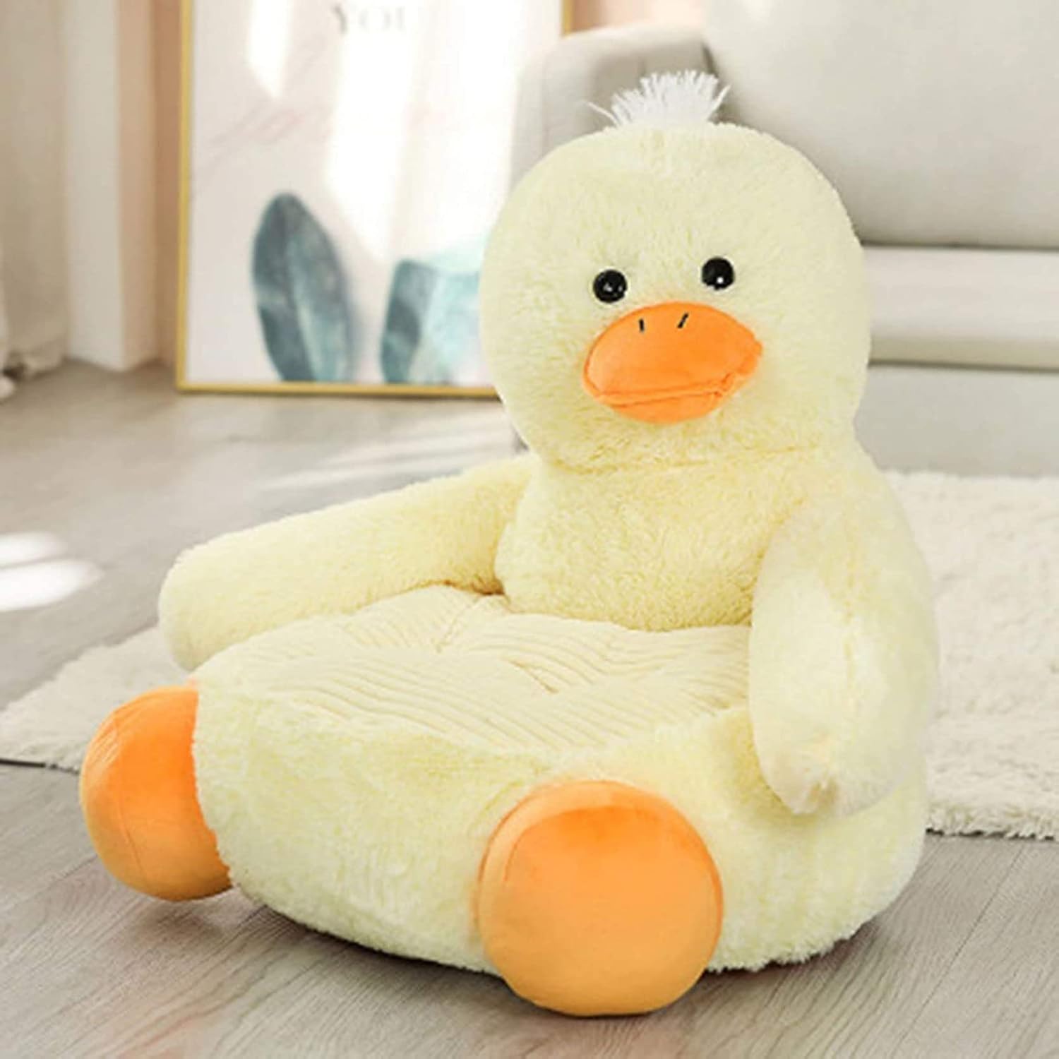 【25%OFFクーポン】抱き枕 鴨 座れるぬいぐるみ ベビーソファー お座り練習チェア パンダ 萌え萌え ふわふわ 背もたれ ソフト お食事 ベビーグッズ 贈り物 ギフト 装飾り プレゼント キッズ 赤ちゃん椅子 座布団 子