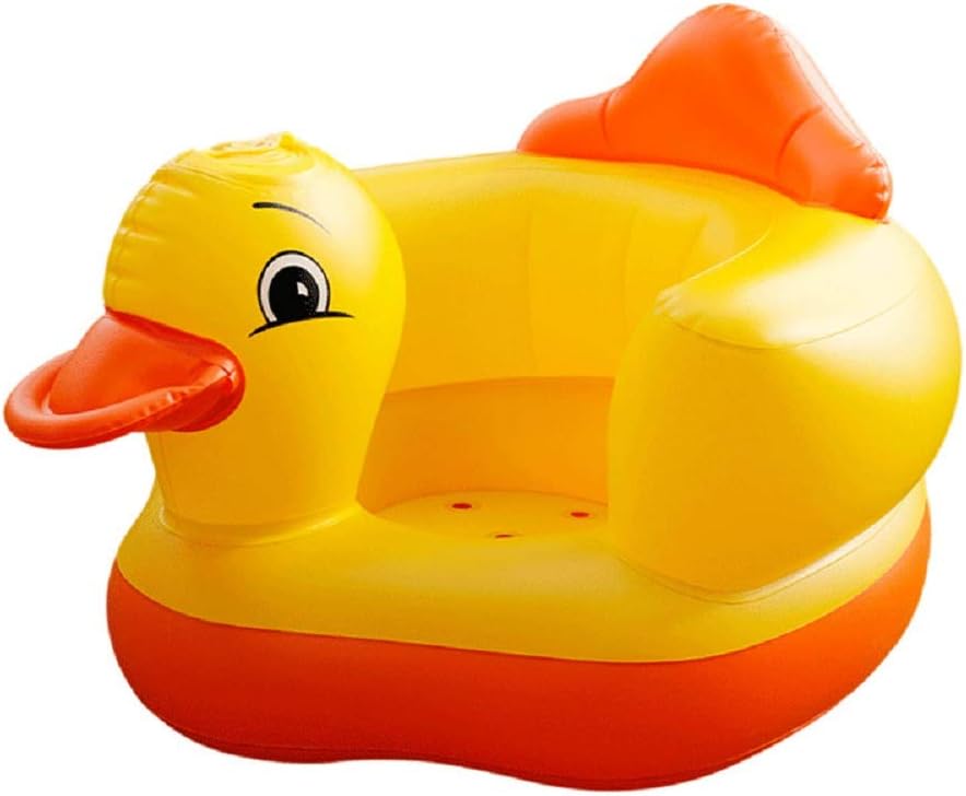ふかふかベビーチェア バスチェア ベビーソファー ふわふわ バスソファ 子供用 入浴補助 シャワーチェアー 可愛いアヒル コンパクト 背もたれ お風呂 空気式 お座り練習 食事用の椅子 ギフト 贈り物