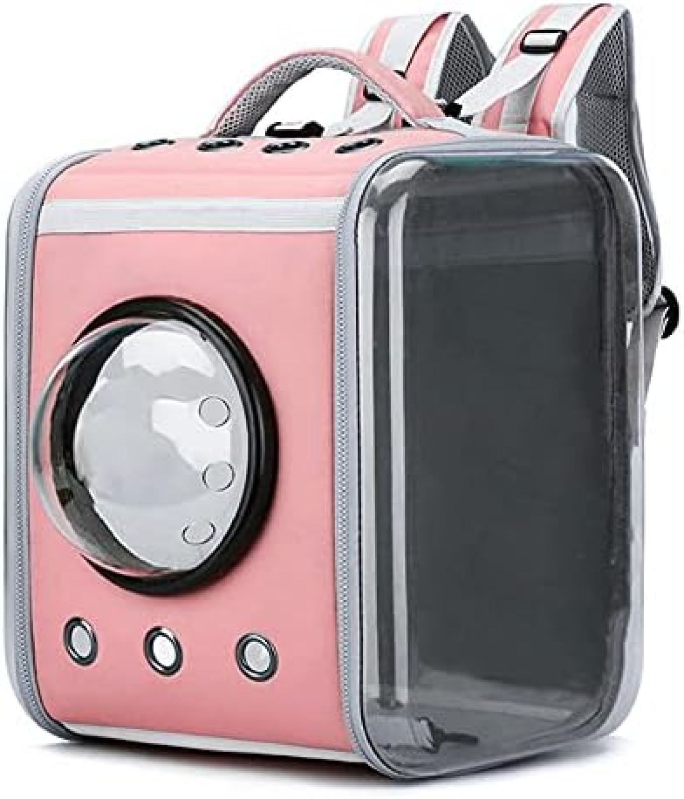 【20%OFFクーポン~】猫 キャリー リュック 宇宙船型 透明カバー付き 通気性 多機能 お出かけ便利 通気性 ネコ 安定 軽量 大容量 旅行 お出かけ お散歩バッグ かご ペット用品 キャリーバッグ 避難 ペットキャリー|大森麗萱