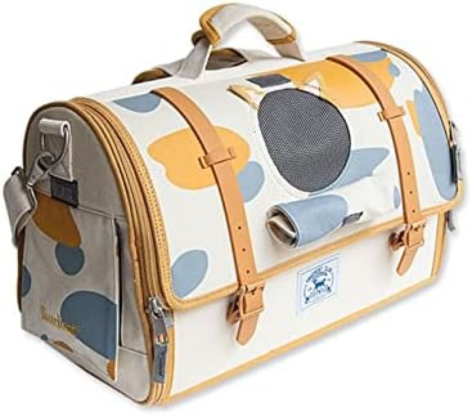 【20%OFFクーポン～】ペットキャリーバッグ 猫用リュック型 猫キャリー リュック 小型犬 3way 手提げ 肩掛け ショルダー付き キャンバス 軽量 耐荷重7Kg 通気 リュック ペット 旅行 ホワイト キャンピング/通院｜大森麗萱 15,553円