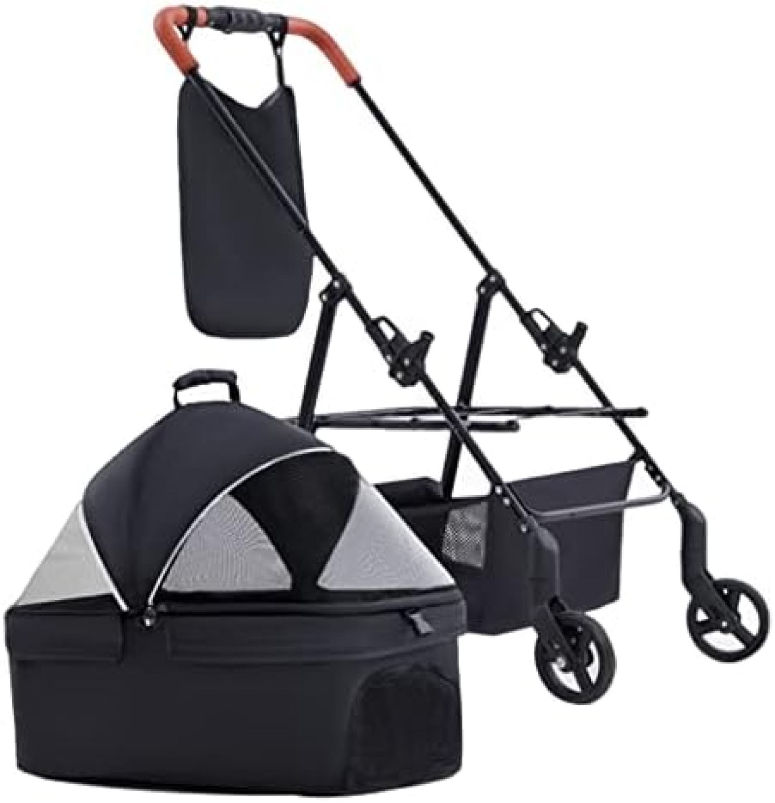 【20%OFFクーポン~】ペットカート ベビーカー 犬 猫 バギー 多頭 小型犬用のペットベビーカークリアランス ペット猫犬犬の犬の犬用トロリートラベルキャリッジ 取り外し可能なペットカート犬の乳母車の小型犬と猫用のベビーカー|大森麗萱