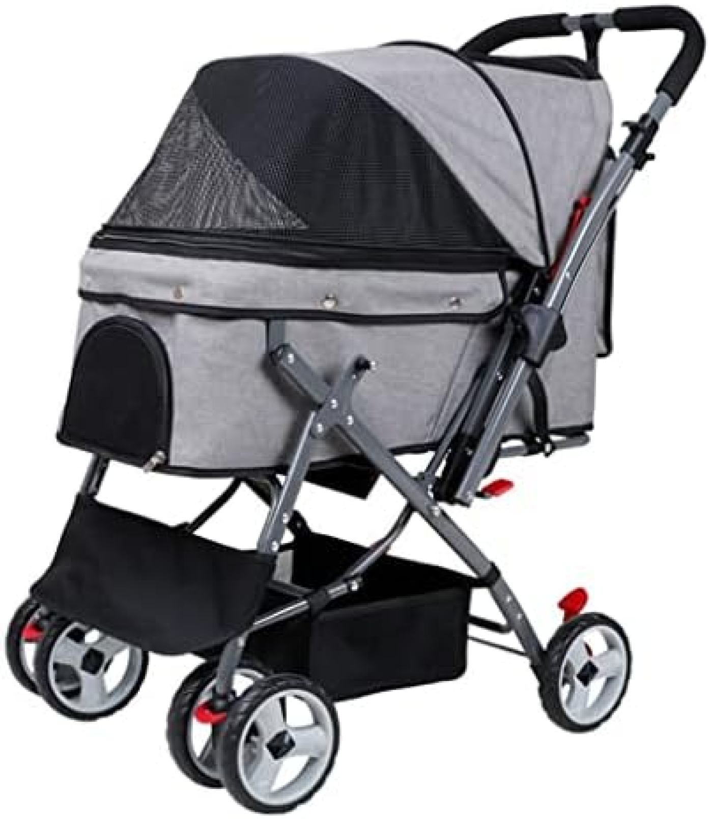 【20%OFFクーポン~】ペットカート ベビーカー 犬 猫 バギー 多頭 小型中型犬用の犬用乳母車ペット用ベビーカー ペット カート 猫用犬用ベビーカー トロリー トラベル キャリッジ ポケット バッグ ペット用ベビーカー カ|大森麗萱