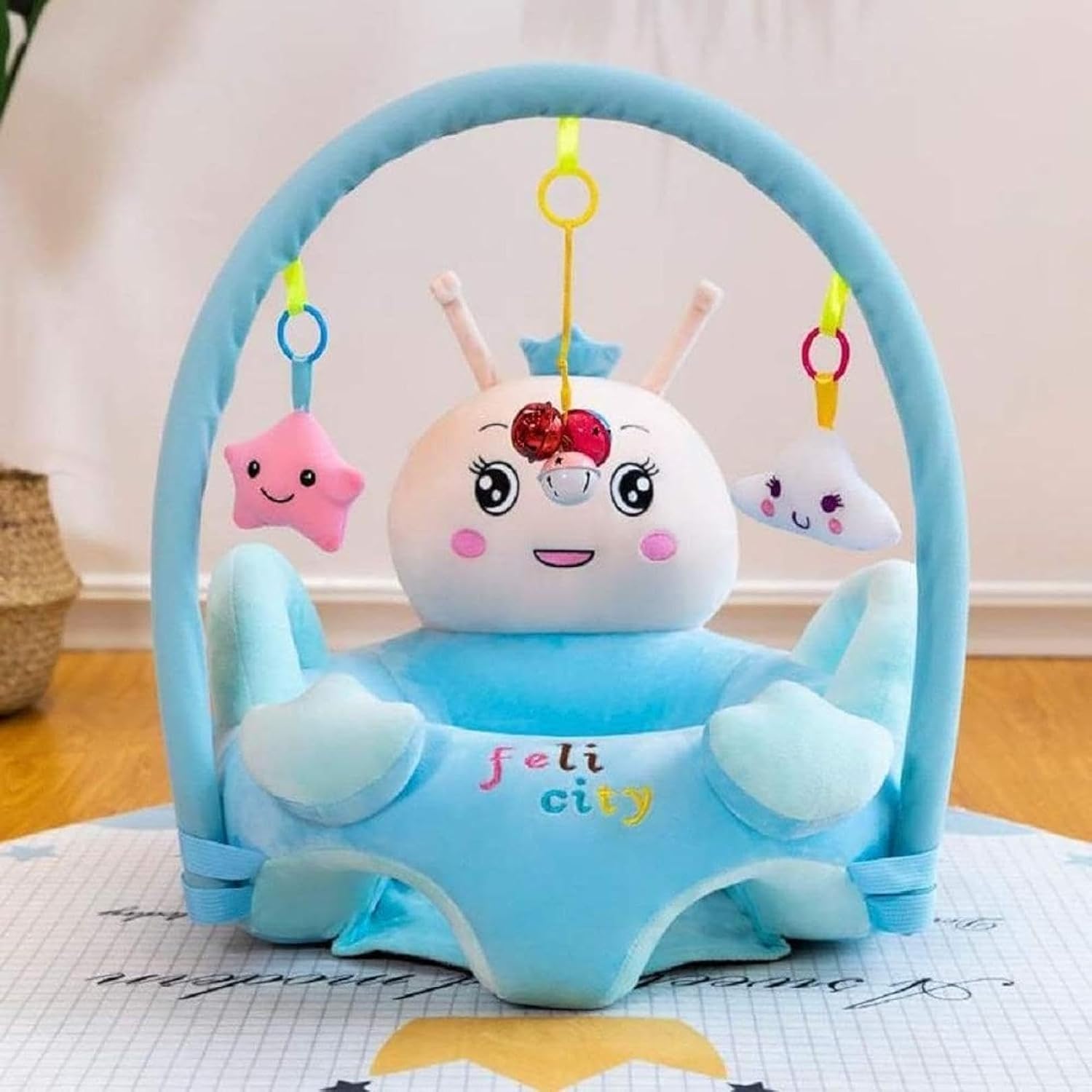 【全店通用25％OFFクーポン】子供用ソファー ベビーソファー お座り練習チェア ふわふわ 座布団 ソフトチェア かわいい 洗える ぬいぐるみ 柔らかい クッション 滑り止め 転倒防止 幼児 赤ちゃん 3ヶ月~3歳 保育園 プ｜大森麗萱