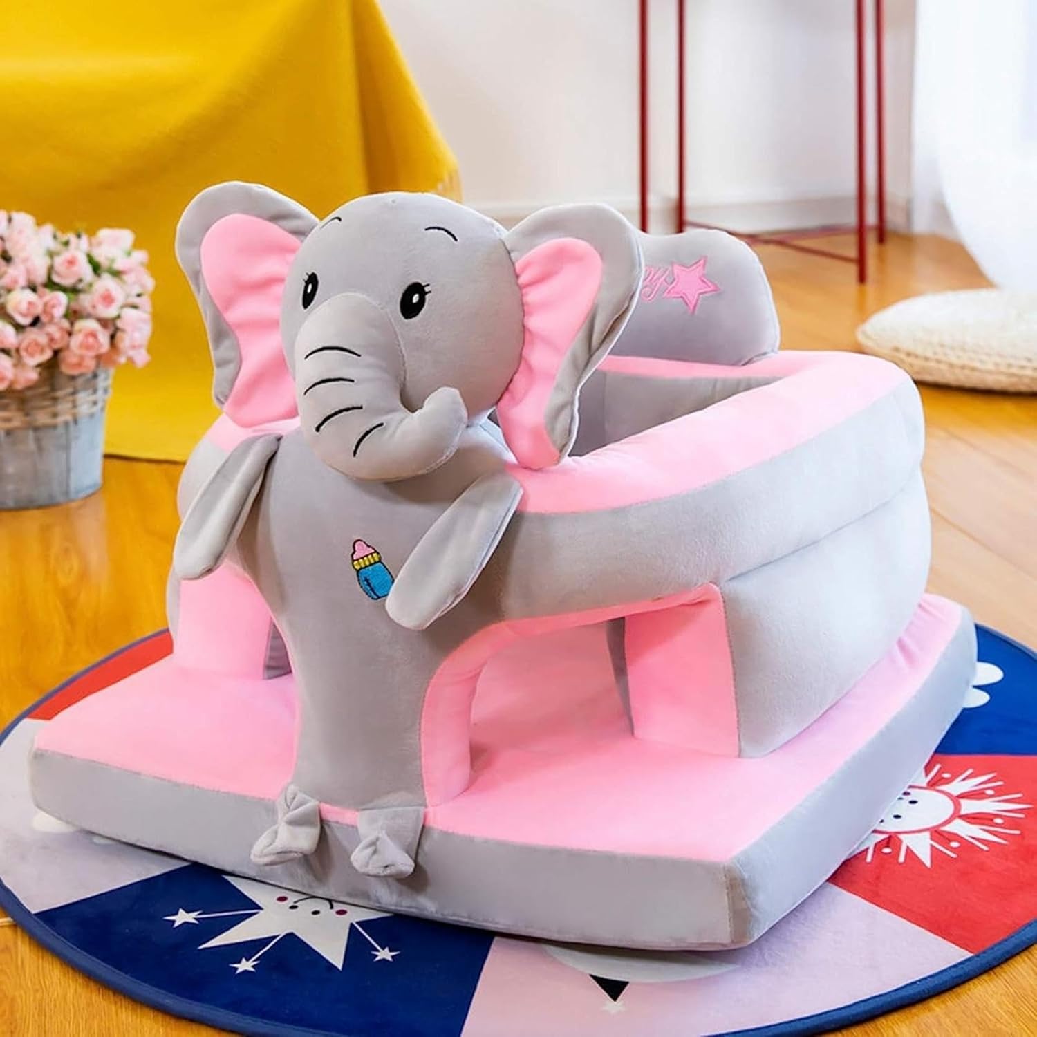 【25%OFFクーポン】ベビーソファー 子供用 ソファー お座り練習チェア ソフトチェア ぬいぐるみ 柔らかい 幼児 ふわふわ かわいい 座布団 動物 滑り止め 転倒防止 洗える 赤ちゃん 女の子 男の子 3ヶ月~3歳 保育