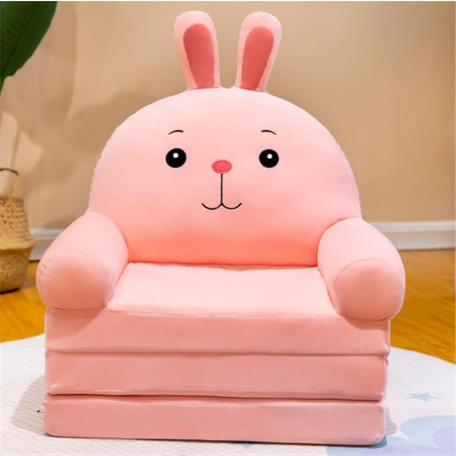 【25%OFFクーポン】ベビーソファー 子供用ソファー 折りたたみ式 キッズソファーベッド 座布団 かわいい 軽量 動物 ふわふわ 座椅子 洗える 背もたれ 手すり付 気持ちいい 幼児 赤ちゃん 出産祝い 贈り物 ピンク40