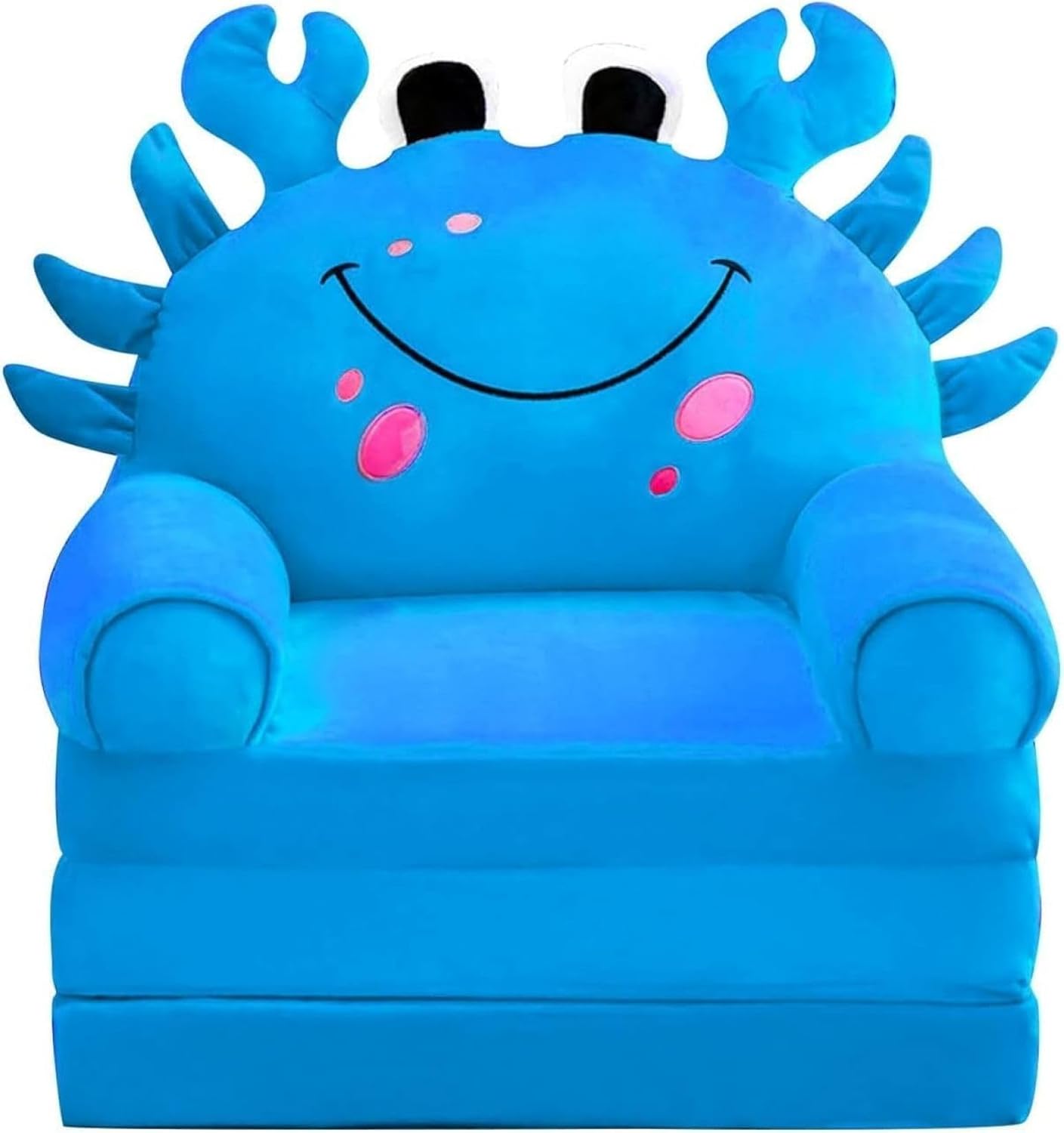 【25%OFFクーポン】ベビーソファー 子供用ソファー 折りたたみ式 キッズソファーベッド 座布団 かわいい 軽量 動物 ふわふわ 座椅子 洗える 背もたれ 手すり付 幼児 赤ちゃん 気持ちいい 出産祝い 贈り物 ブルー40